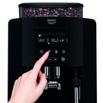 Electronice si Electrocasnice - Electrocasnice bucatarie - Preparare bauturi - Espressoare - Espressor automat Krups Happy Arabica EA817010, ecran LCD, 15 bari, rezervor boabe 260g, rezervor apa 1.7L, rasnita 3 - Infinity.ro