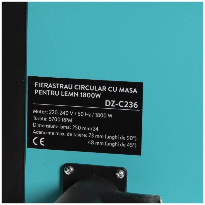 Casa si Gradina - Constructii - Scule electrice si accesorii - Fierastraie electrice - Fierastrau circular cu masa pentru lemn 1800W, Asigura reducerea semnificativa a duratei de taiere - Infinity.ro