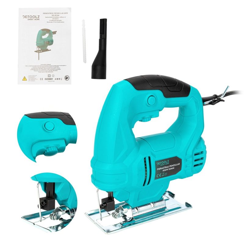Casa si Gradina - Constructii - Scule electrice si accesorii - Fierastraie electrice - Fierastrau pendular 450W 55mm, Model compact si usor pentru o manevrabilitate ridicata - Infinity.ro