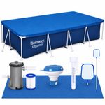 Casa si Gradina - Gradina si terasa - Piscine si accesorii - Piscine - Piscina cadru metalic Bestway 56424, 400x211x81 cm, 5.700 litri, cu toate accesoriile - Infinity.ro