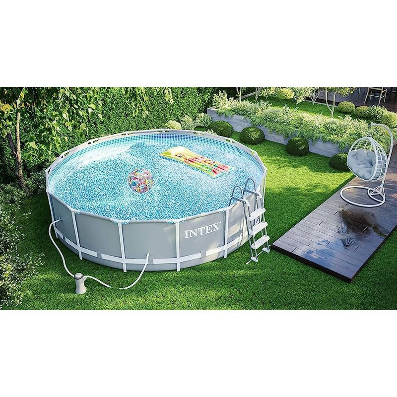 Casa si Gradina - Gradina si terasa - Piscine si accesorii - Piscine - Piscina cadru metalic Intex Prism Frame, 366x99cm, 9.000 litri, cu pompa de filtrare si scara - Infinity.ro