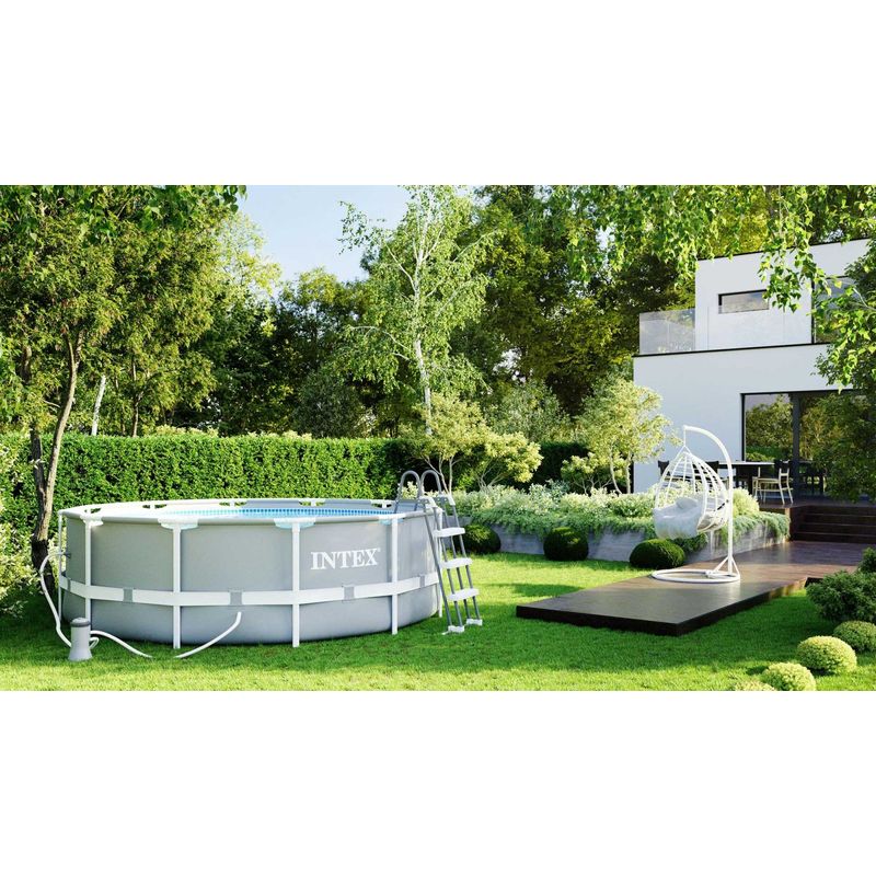 Casa si Gradina - Gradina si terasa - Piscine si accesorii - Piscine - Piscina cadru metalic Intex Prism Frame, 366x99cm, 9.000 litri, cu pompa de filtrare si scara - Infinity.ro