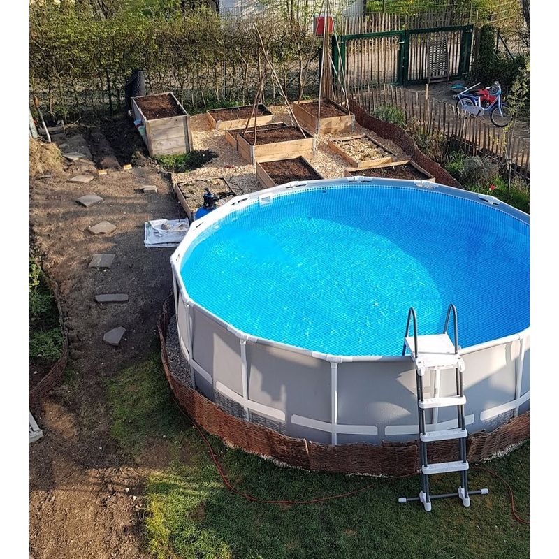 Casa si Gradina - Gradina si terasa - Piscine si accesorii - Piscine - Piscina cadru metalic Intex Prism Frame, 366x99cm, 9.000 litri, cu pompa de filtrare si scara - Infinity.ro