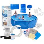 Casa si Gradina - Gradina si terasa - Piscine si accesorii - Piscine - Piscina cadru metalic Bestway, 305x76 cm, 4.500 litri, cu toate accesoriile - Infinity.ro