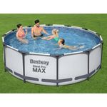 Casa si Gradina - Gradina si terasa - Piscine si accesorii - Piscine - Piscina cadru metalic Bestway, 366x100cm, 9.150 litri, cu pompa de filtrare si scara - Infinity.ro