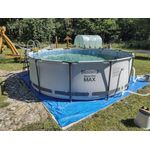 Casa si Gradina - Gradina si terasa - Piscine si accesorii - Piscine - Piscina cadru metalic Bestway, 366x100cm, 9.150 litri, cu pompa de filtrare si scara - Infinity.ro
