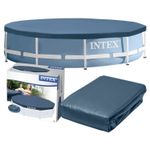 Casa si Gradina - Gradina si terasa - Piscine si accesorii - Piscine - Prelata rotunda pentru piscina Intex 28031, D366xH25 cm, PVC, bleumarin - Infinity.ro