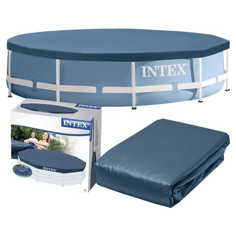 Casa si Gradina - Gradina si terasa - Piscine si accesorii - Piscine - Prelata rotunda pentru piscina Intex 28031, D366xH25 cm, PVC, bleumarin - Infinity.ro