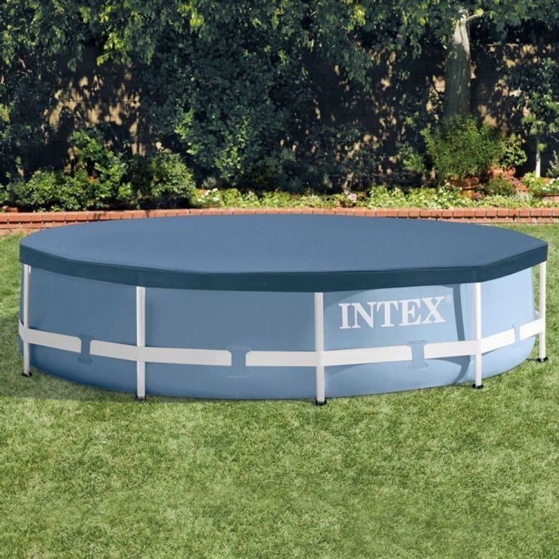 Casa si Gradina - Gradina si terasa - Piscine si accesorii - Piscine - Prelata rotunda pentru piscina Intex 28031, D366xH25 cm, PVC, bleumarin - Infinity.ro