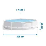 Casa si Gradina - Gradina si terasa - Piscine si accesorii - Piscine - Piscina cadru metalic Intex Prism Frame 26702NP, 305x76 cm, 4.500 litri, cu pompa de filtrare - Infinity.ro