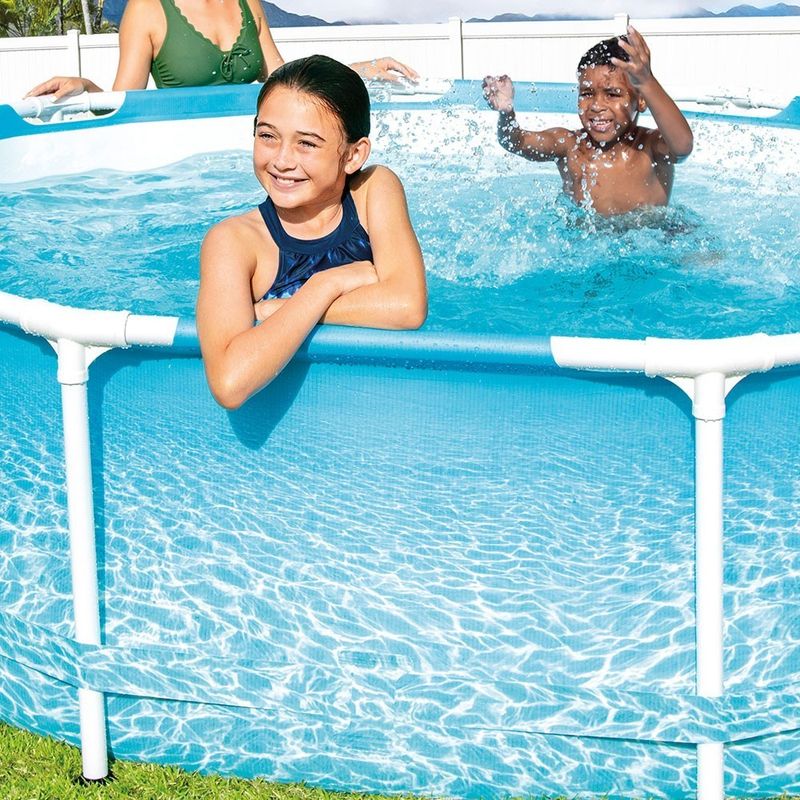 Casa si Gradina - Gradina si terasa - Piscine si accesorii - Piscine - Piscina rotunda cu cadru metalic Beachside Metal Frame Intex 28208NP, 305x76 cm, cu pompa filtrare - Infinity.ro