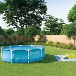Casa si Gradina - Gradina si terasa - Piscine si accesorii - Piscine - Piscina rotunda cu cadru metalic Beachside Metal Frame Intex 28208NP, 305x76 cm, cu pompa filtrare - Infinity.ro