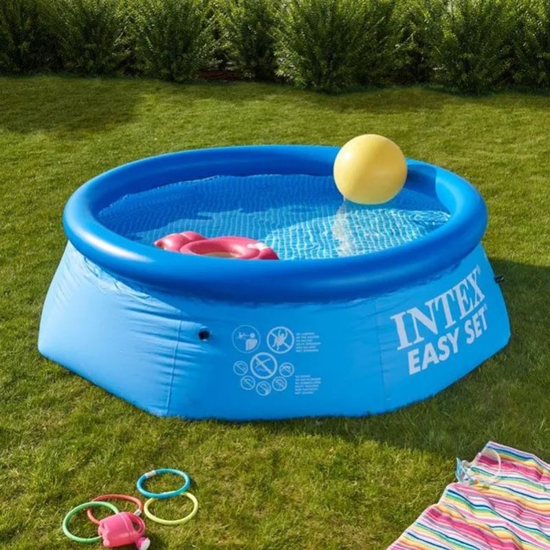 Casa si Gradina - Gradina si terasa - Piscine si accesorii - Piscine - Piscina gonflabila Intex, 244x61 cm, 1.900 litri, Easy Set 28106NP - Infinity.ro