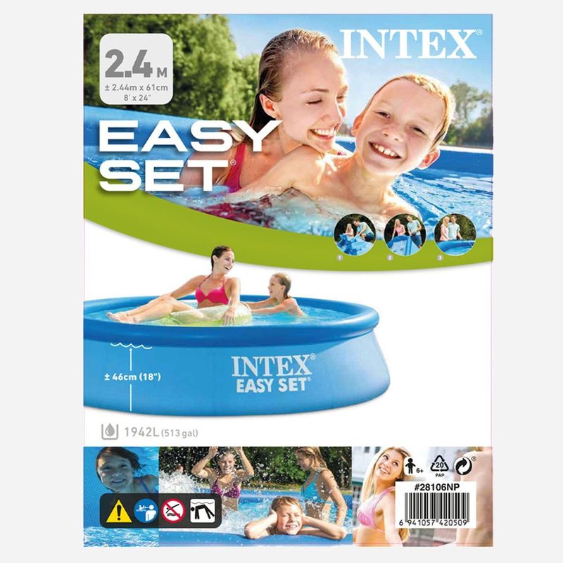 Casa si Gradina - Gradina si terasa - Piscine si accesorii - Piscine - Piscina gonflabila Intex, 244x61 cm, 1.900 litri, Easy Set 28106NP - Infinity.ro