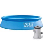 Casa si Gradina - Gradina si terasa - Piscine si accesorii - Piscine - Piscina gonflabila Intex, 306x76 cm, 3.900 litri, cu pompa de filtare, Easy Set 28122NP - Infinity.ro