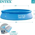 Casa si Gradina - Gradina si terasa - Piscine si accesorii - Piscine - Piscina gonflabila Intex, 306x76 cm, 3.900 litri, cu pompa de filtare, Easy Set 28122NP - Infinity.ro