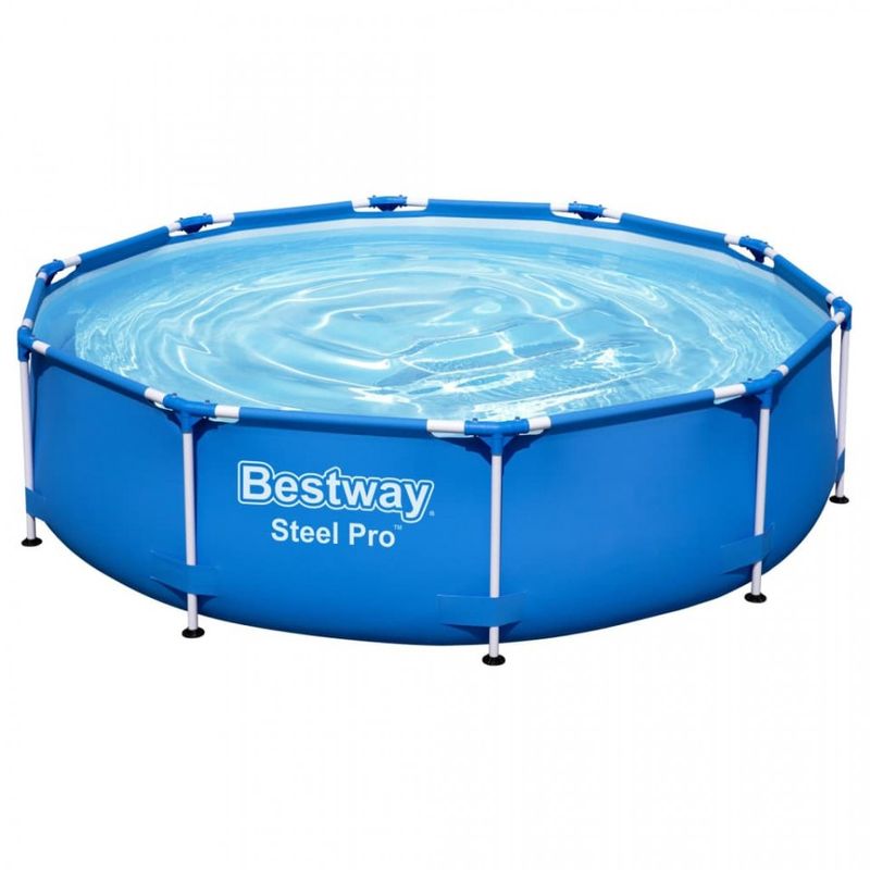 Casa si Gradina - Gradina si terasa - Piscine si accesorii - Piscine - Piscina cadru metalic Bestway, 305x76 cm, 4500 litri, cu pompa de filtrare - Infinity.ro