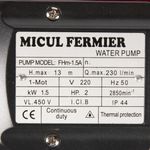 Casa si Gradina - Gradinarit si plante - Instalatii si accesorii pentru irigatii - Pompe apa - Pompa de suprafata micul fermier, 1.5 kw, debit maxim 12000 l/h, inaltime maxima de pompare 13m, corp pompa fonta - Infinity.ro