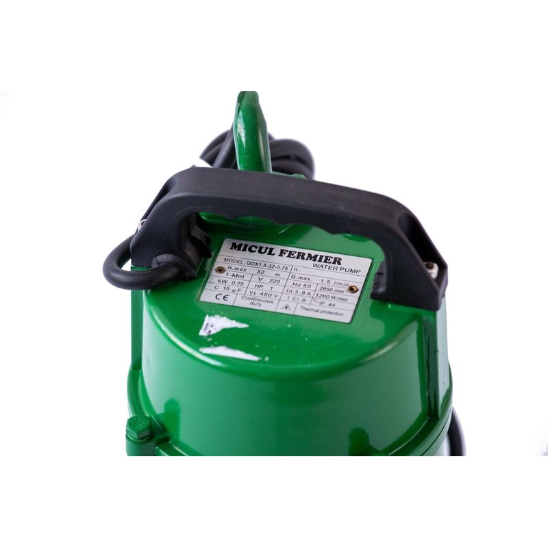 Casa si Gradina - Gradinarit si plante - Instalatii si accesorii pentru irigatii - Pompe apa - Pompa evacuare micul fermier, 0.75 kw, debit maxim 3900 l/h, inaltime maxima de pompare 32m, corp pompa fonta - Infinity.ro