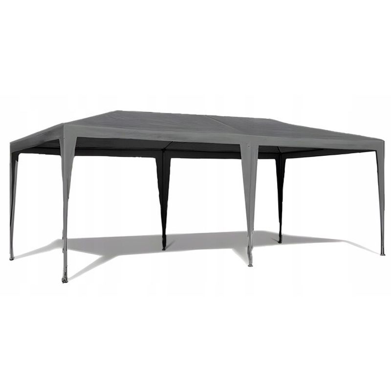 Casa si Gradina - Gradina si terasa - Umbrele si pavilioane - Corturi evenimente - Cort de gradina 300x600 cm, 6 pereti detasabili cu ferestre si usa, structura metalica, PE impermeabil, gri - Infinity.ro
