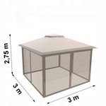 Casa si Gradina - Gradina si terasa - Umbrele si pavilioane - Pavilioane - Pavilion gradina pop-up 300x300 cm cu 4 pereti plasa tantari, PE 110g/m2 impermeabil, copertina suplimentara, inaltime - Infinity.ro