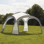 Casa si Gradina - Gradina si terasa - Umbrele si pavilioane - Pavilioane - Pavilion gradina 350x350x230 cm, structura fibra de sticla, acoperis poliester impermeabil, gri cu alb - Infinity.ro