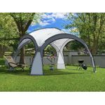 Casa si Gradina - Gradina si terasa - Umbrele si pavilioane - Pavilioane - Pavilion gradina 350x350x230 cm, structura fibra de sticla, acoperis poliester impermeabil, gri cu alb - Infinity.ro