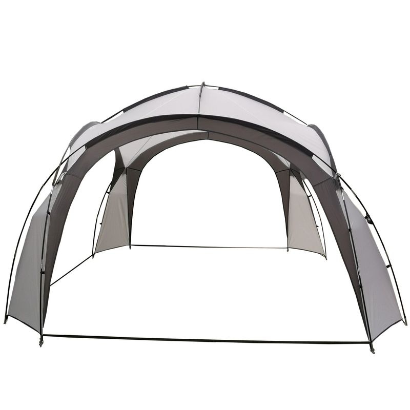 Casa si Gradina - Gradina si terasa - Umbrele si pavilioane - Pavilioane - Pavilion gradina 350x350x230 cm, structura fibra de sticla, acoperis poliester impermeabil, gri cu alb - Infinity.ro
