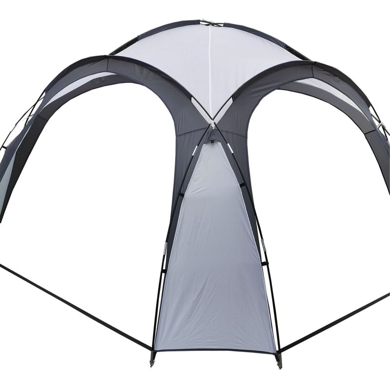 Casa si Gradina - Gradina si terasa - Umbrele si pavilioane - Pavilioane - Pavilion gradina 350x350x230 cm, structura fibra de sticla, acoperis poliester impermeabil, gri cu alb - Infinity.ro