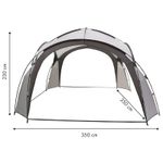 Casa si Gradina - Gradina si terasa - Umbrele si pavilioane - Pavilioane - Pavilion gradina 350x350x230 cm, structura fibra de sticla, acoperis poliester impermeabil, gri cu alb - Infinity.ro