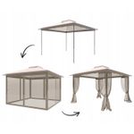 Casa si Gradina - Gradina si terasa - Umbrele si pavilioane - Pavilioane - Pavilion gradina pop-up 300x300 cm cu 4 pereti plasa tantari, PE 110g/m2 impermeabil, copertina suplimentara, inaltime - Infinity.ro