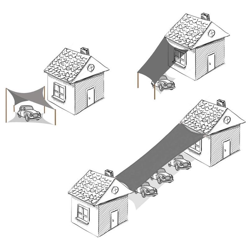 Casa si Gradina - Gradina si terasa - Umbrele si pavilioane - Umbrele - Prelata umbrire 4x4 m pentru terasa sau balcon, impermeabila, protectie UV, crem - Infinity.ro