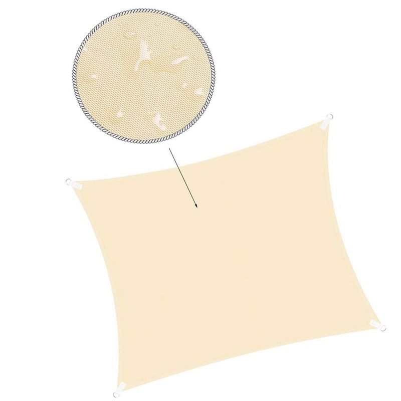 Casa si Gradina - Gradina si terasa - Umbrele si pavilioane - Umbrele - Prelata umbrire 4x4 m pentru terasa sau balcon, impermeabila, protectie UV, crem - Infinity.ro