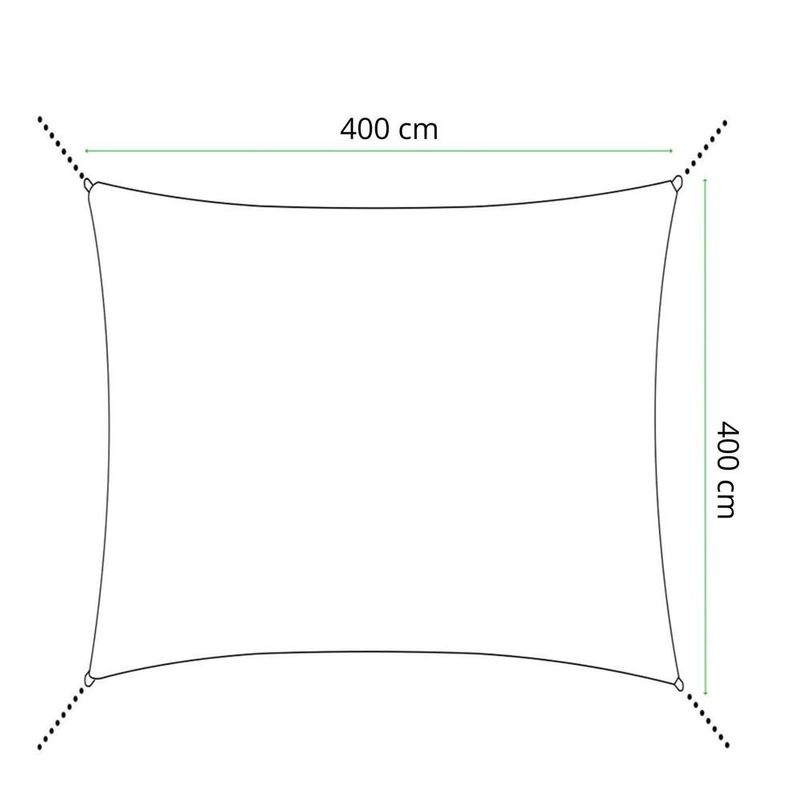 Casa si Gradina - Gradina si terasa - Umbrele si pavilioane - Umbrele - Prelata umbrire 4x4 m pentru terasa sau balcon, impermeabila, protectie UV, crem - Infinity.ro