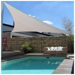 Casa si Gradina - Gradina si terasa - Umbrele si pavilioane - Umbrele - Prelata solara triunghiulara 500x500x500 cm, impermeabila, protectie UV, poliester 180g/mp, gri - Infinity.ro