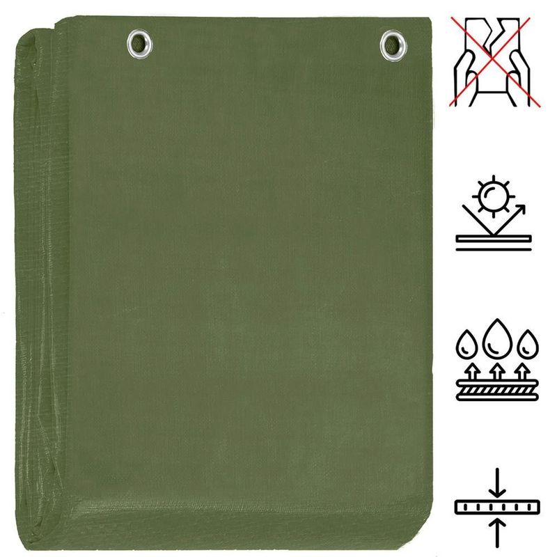 Casa si Gradina - Gradina si terasa - Umbrele si pavilioane - Umbrele - Prelata din polietilena impermeabila laminata, 120g/m2, 2x3m, verde - Infinity.ro