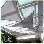 Casa si Gradina - Gradina si terasa - Umbrele si pavilioane - Umbrele - Prelata solara triunghiulara 400x400x400 cm, impermeabila, protectie UV, poliester 180g/mp, gri - Infinity.ro