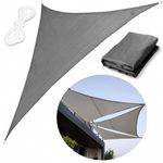 Casa si Gradina - Gradina si terasa - Umbrele si pavilioane - Umbrele - Prelata solara triunghiulara 400x400x400 cm, impermeabila, protectie UV, poliester 180g/mp, gri - Infinity.ro