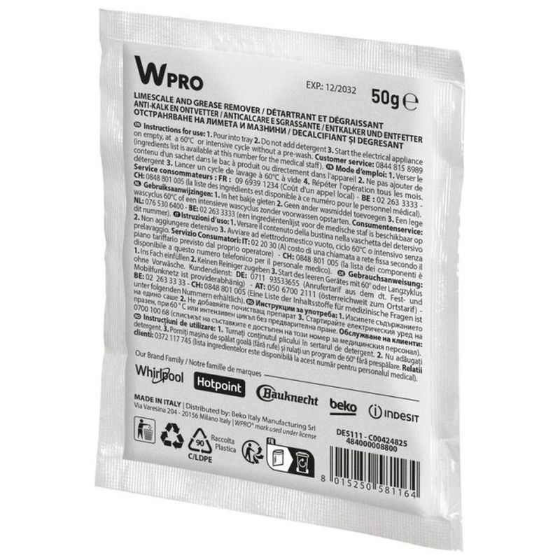 Electronice si Electrocasnice - Masini si uscatoare de rufe - Accesorii masini de spalat si uscatoare - Tablete 3 in 1 anticalcar si degresant pentru masina de spalat, 12 buc, 600g, C00424826 Whirlpool 484000008801 - Infinity.ro
