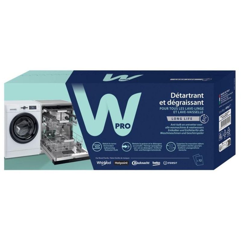 Electronice si Electrocasnice - Masini si uscatoare de rufe - Accesorii masini de spalat si uscatoare - Tablete 3 in 1 anticalcar si degresant pentru masina de spalat, 12 buc, 600g, C00424826 Whirlpool 484000008801 - Infinity.ro