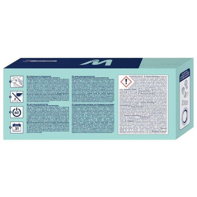 Electronice si Electrocasnice - Masini si uscatoare de rufe - Accesorii masini de spalat si uscatoare - Tablete 3 in 1 anticalcar si degresant pentru masina de spalat, 12 buc, 600g, C00424826 Whirlpool 484000008801 - Infinity.ro
