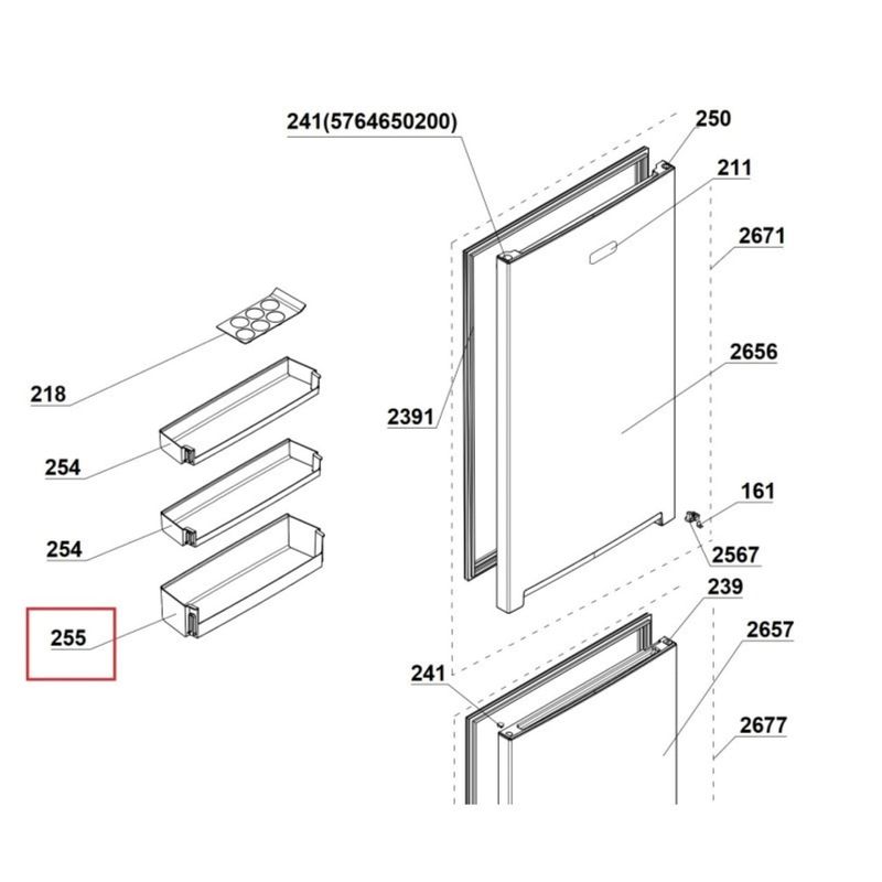 Electronice si Electrocasnice - Aparate frigorifice - Accesorii aparate frigorifice - Raft usa frigider C00864909 Beko 4640560100, 4666010100 compatibil - Infinity.ro