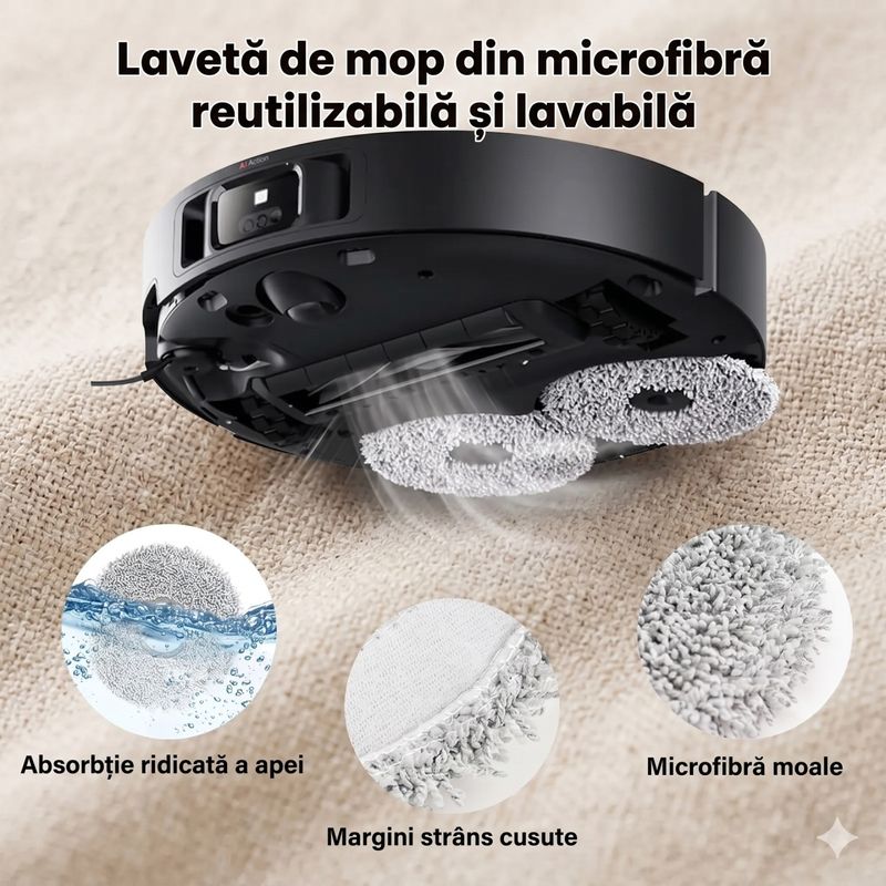 Electronice si Electrocasnice - Ingrijirea locuintei - Accesorii aparate pentru ingrijirea locuintei - Set 4 lavete de mop Dreame X40 Ultra L20 Ultra X50 Ultra L10s Ultra X30 Pro originale - Infinity.ro