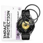 Laptop, Telefoane si Tablete - Wearables si gadgeturi - Wearables - Accesorii wearables - Folie Protectie Techsuit Nano Flex pentru Huawei Watch GT 6 46mm, Set 2 bucati, Plastic, Neagra - Infinity.ro