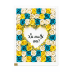 Market - Cadouri - Flori si aranjamente - Aranjament floral tip tablou cu trandafiri decorativi si lumina LED - Infinity.ro