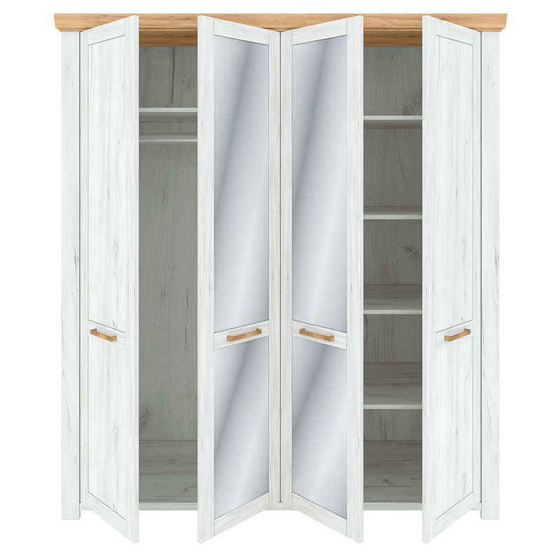 Casa si Gradina - Mobilier - Dulapuri si sifoniere - Dulapuri - Dulap cu spatiu pt. umerase Q, stejar craft auriu / stejar craft alb, SUDBURY - Infinity.ro