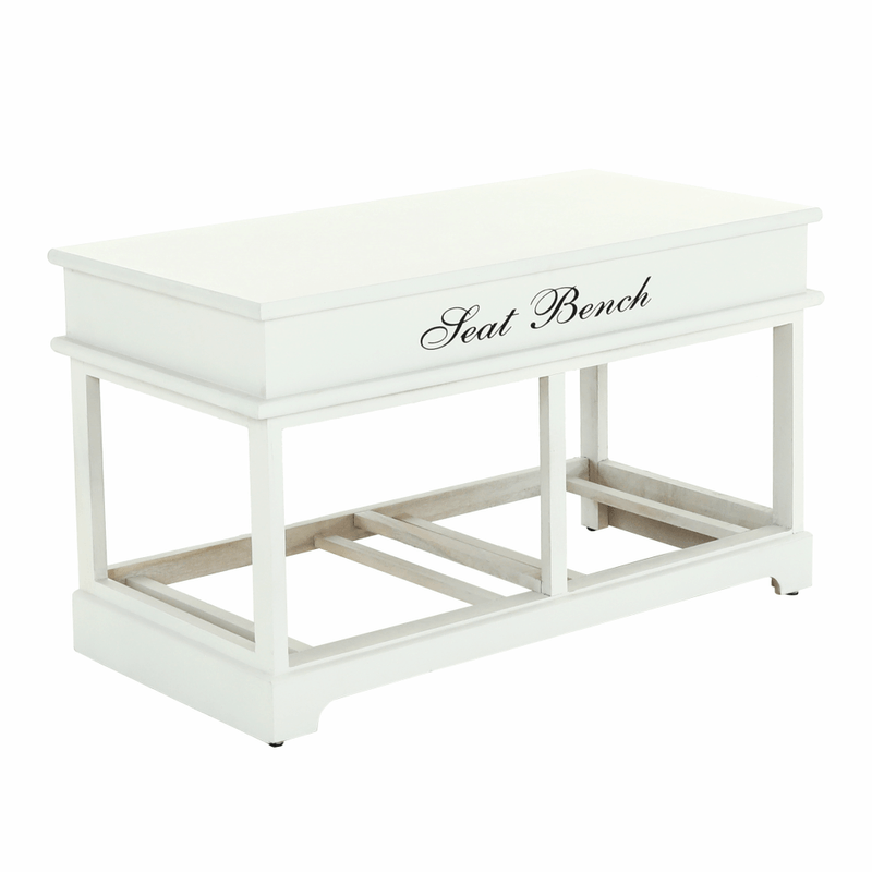 Casa si Gradina - Mobilier - Organizare si depozitare - Bancute - Banca cu  perna, 2 sertare, alb/gri, SEAT BENCH  2 NEW - Infinity.ro