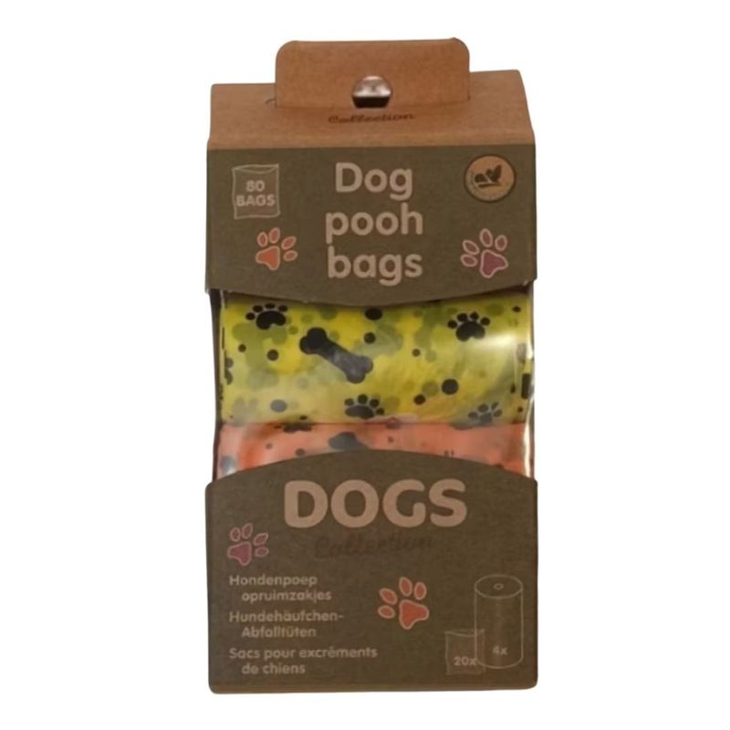Petshop - Ingrijire si Igiena - Litiere si accesorii - Accesorii litiere - Set 4 saci igienici, 80 de pungute, pentru caini, Pets Collection - Infinity.ro