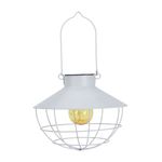 Casa si Gradina - Corpuri si surse de iluminat - Iluminat exterior - Lampi solare - Lampa suspendata solara, cu led, metalica, culoare alb - Infinity.ro