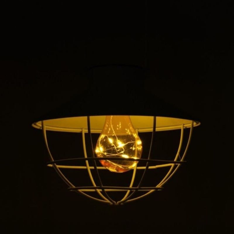 Casa si Gradina - Corpuri si surse de iluminat - Iluminat exterior - Lampi solare - Lampa suspendata solara, cu led, metalica, culoare alb - Infinity.ro